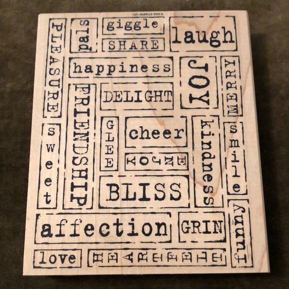 Stampin Up! mounted Word by Word stamp - Picture 1 of 4